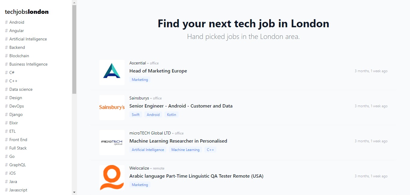 Techjobslondon