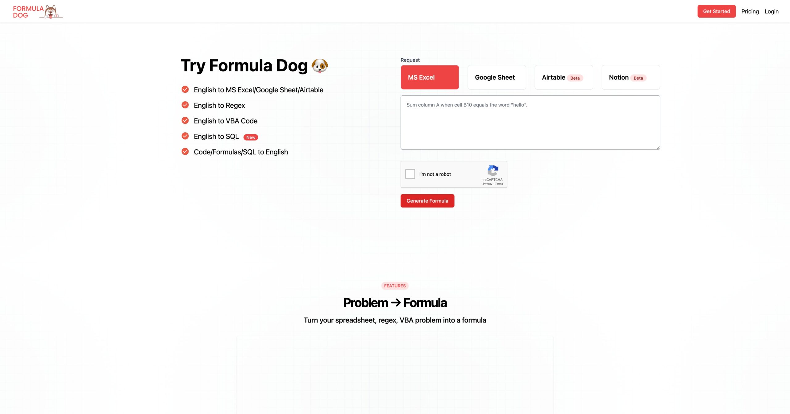 Formula Dog