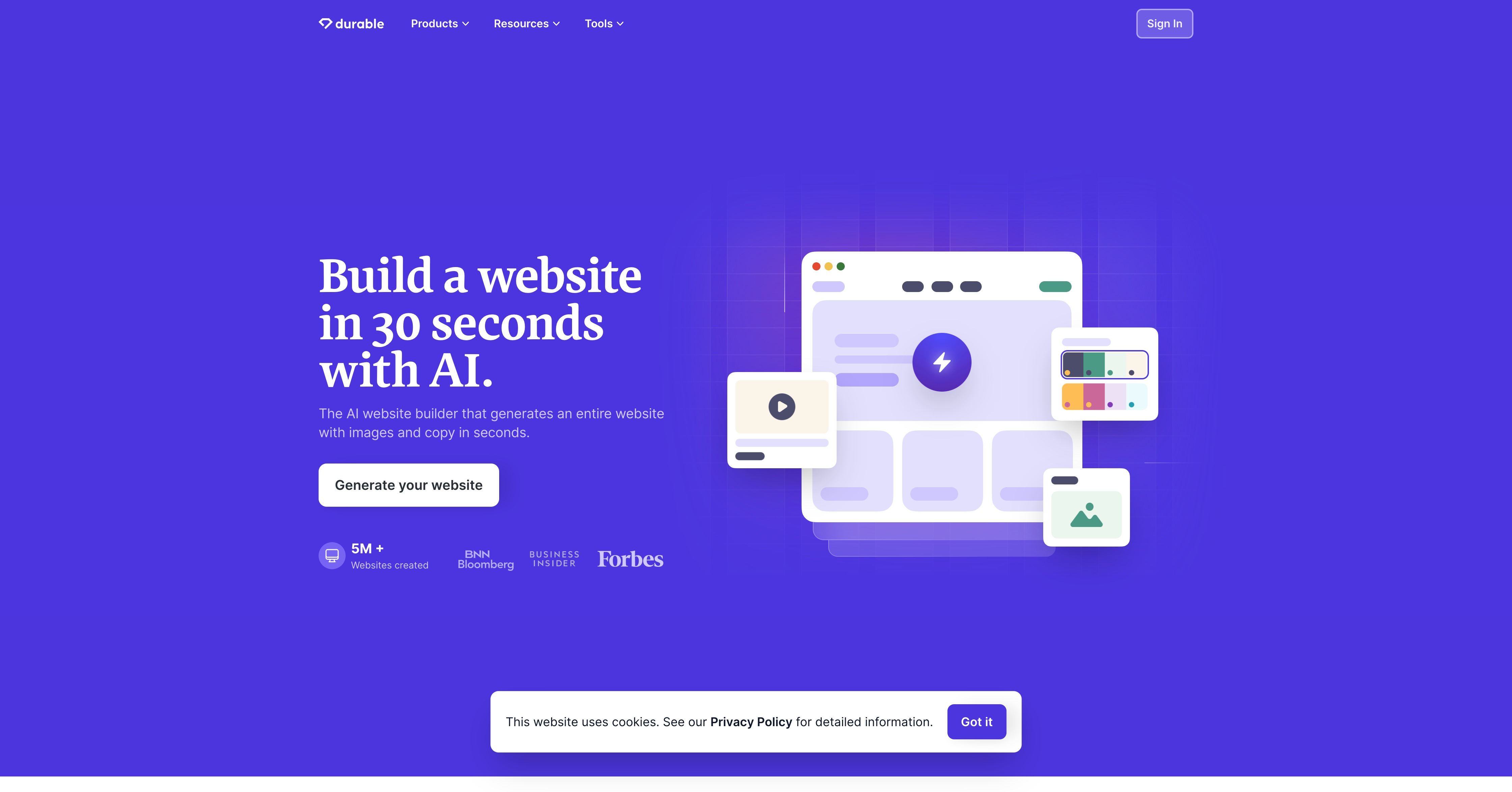 Durable AI Site Builder