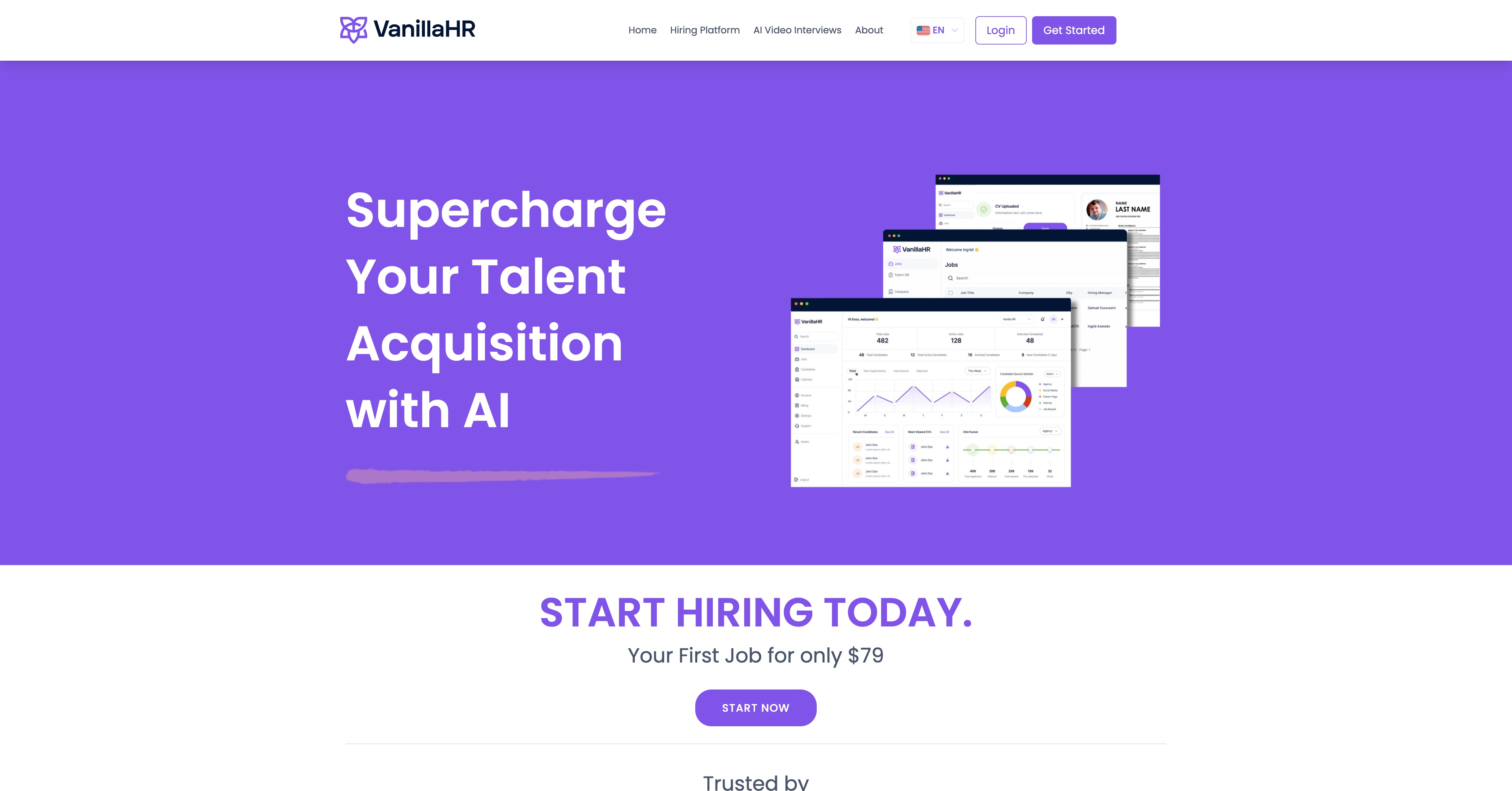 VanillaHR Hiring Platform