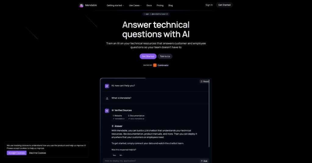 Best AI Chatbots: Mendable