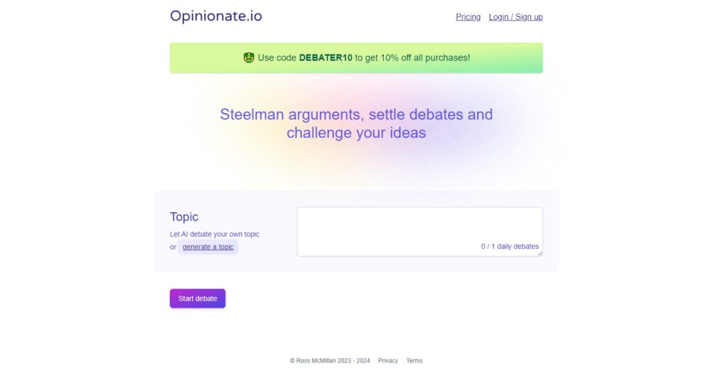 Opinionate.io-chatbots