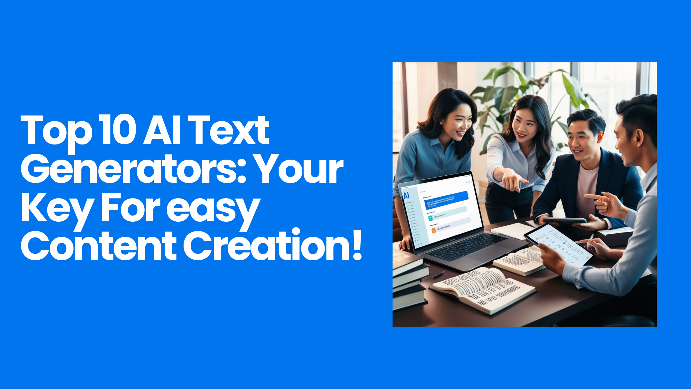 Top 10 AI Text Generators: Your Key For easy Content Creation!