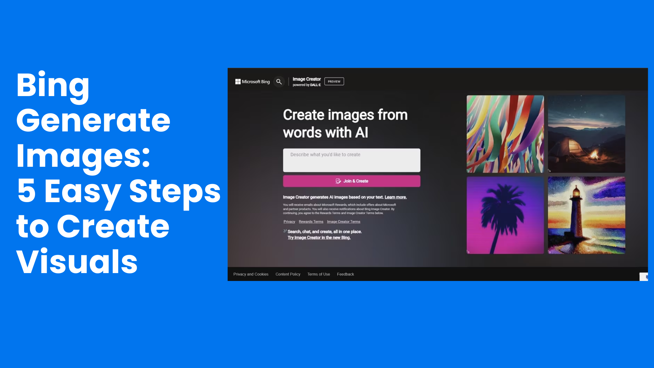 Bing Generate Images: 5 Easy Steps to Create Visuals