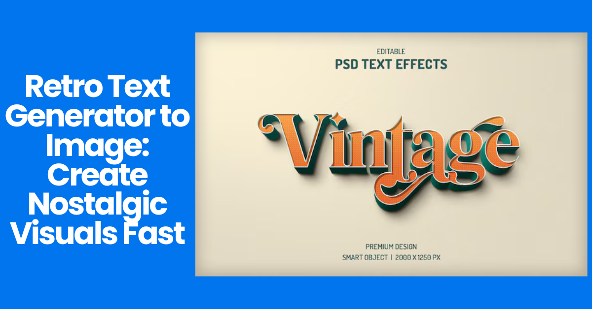 Retro Text Generator to Image: Create Nostalgic Visuals Fast